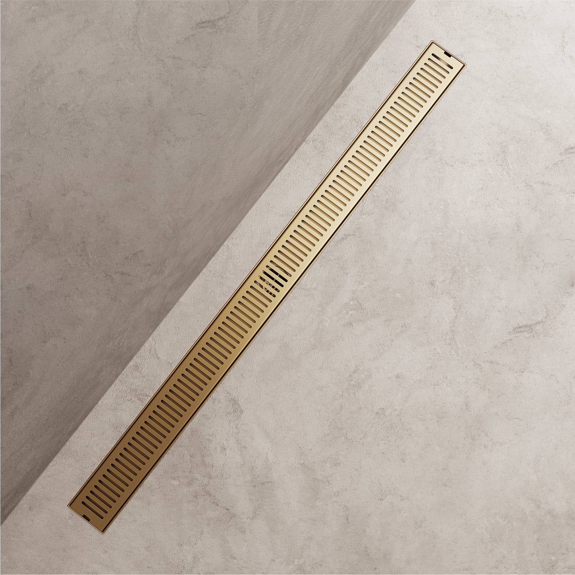 VIGO Elan Linear Shower Drain, Matte Brushed Gold, 36"