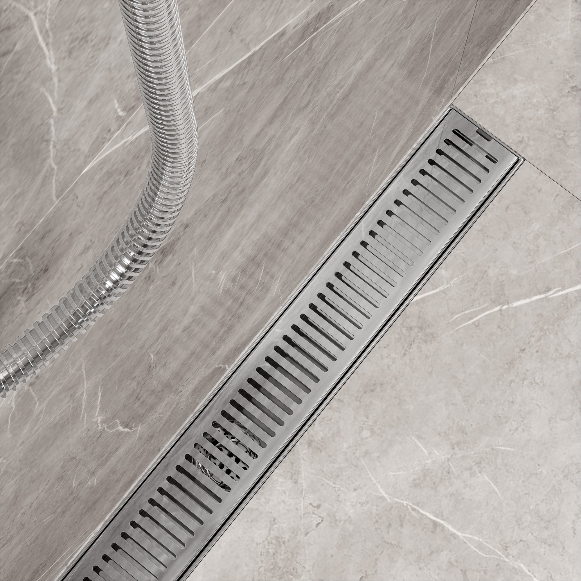 VIGO Elan Linear Shower Drain, Chrome, 24"