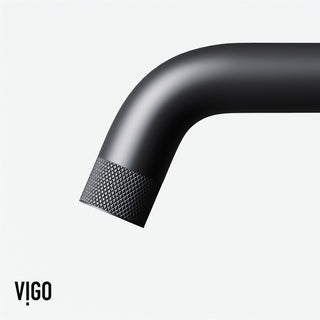 VIGO Cass 9" H Single Handle Single Hole Bathroom Faucet, Matte Black, Without Extras