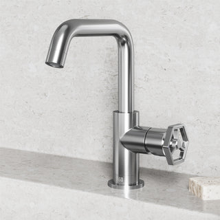 VIGO Ruxton 9" H Single Handle Single Hole Bathroom Faucet, Brushed Nickel, Without Extras