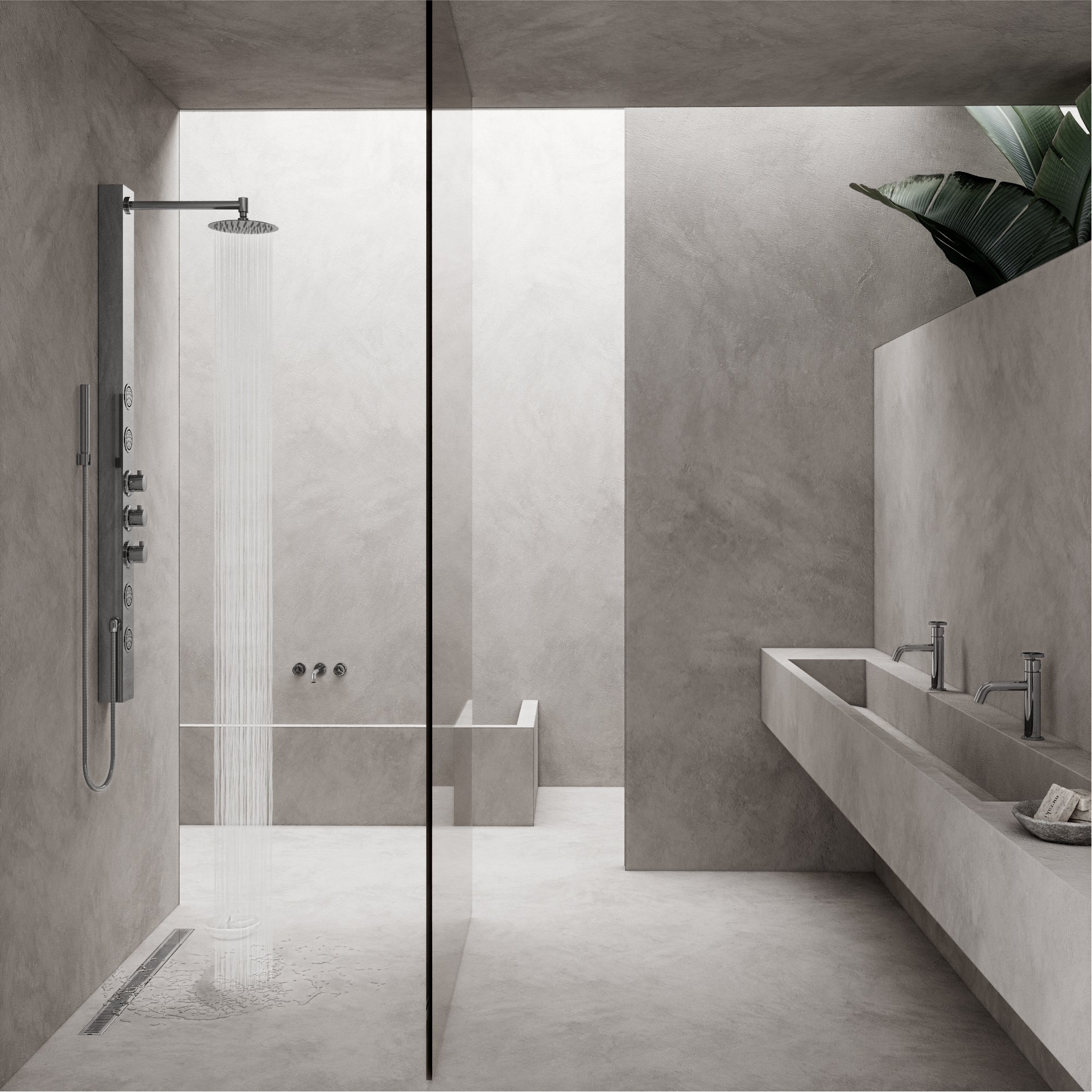 VIGO Elan Linear Shower Drain, Chrome, 36"