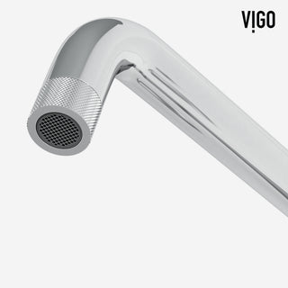 VIGO Cass 12" H 2-Handle Widespread Bridge Pull-Out Sprayer Kitchen Faucet, Chrome