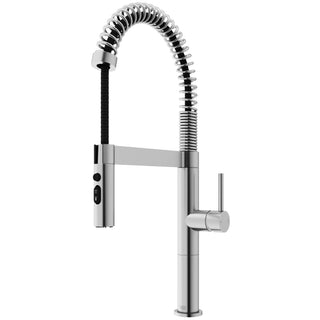 VIGO Edison Pro 20" H Single Handle Pull-Down Sprayer Kitchen Faucet, Stainless Steel