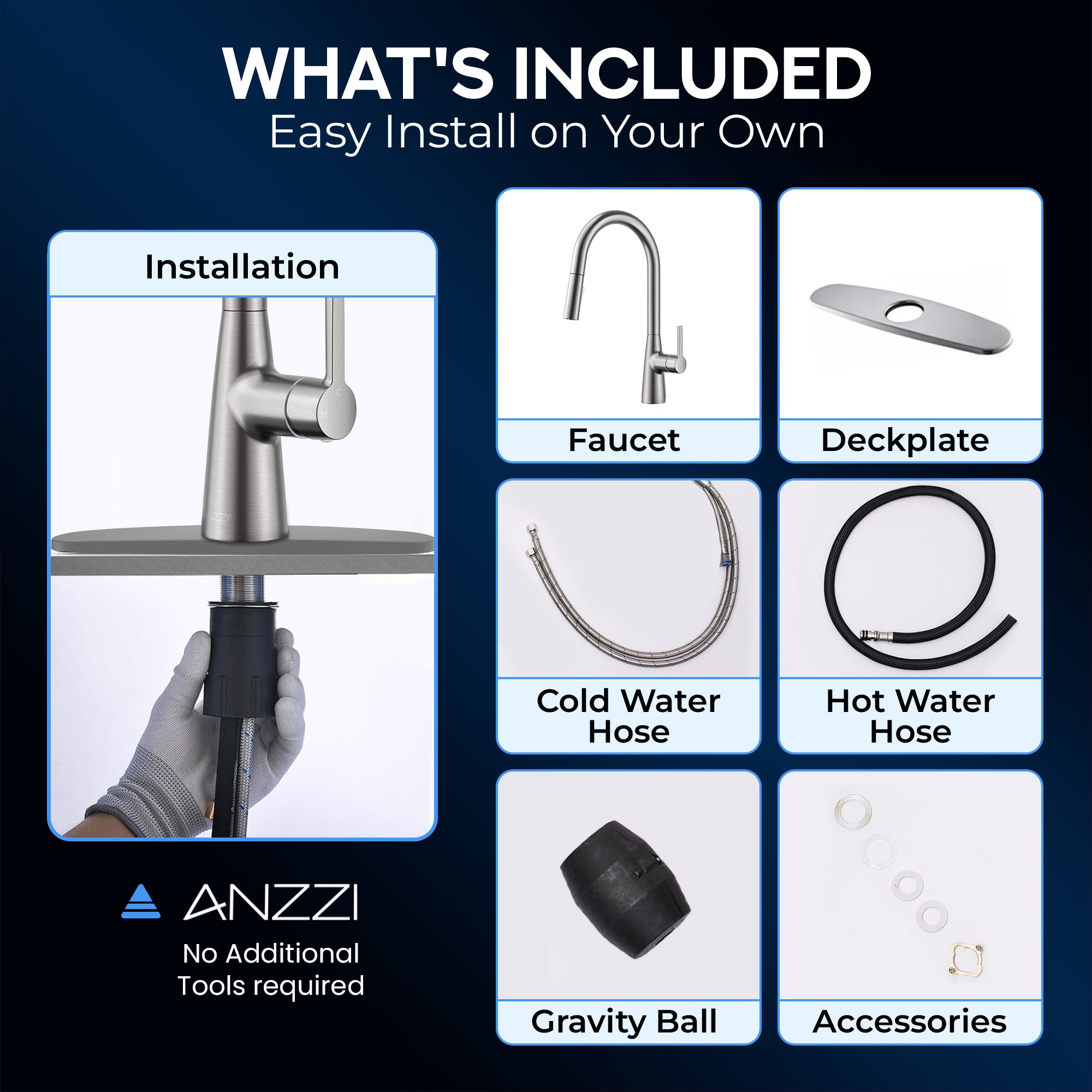 Modern Touchless Kitchen Faucet, Brushed Nickel