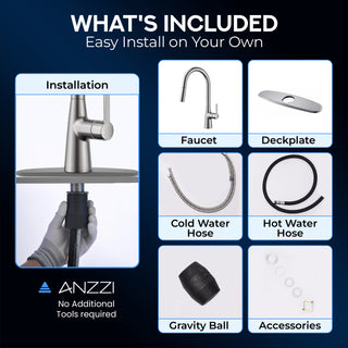 Modern Touchless Kitchen Faucet, Brushed Nickel
