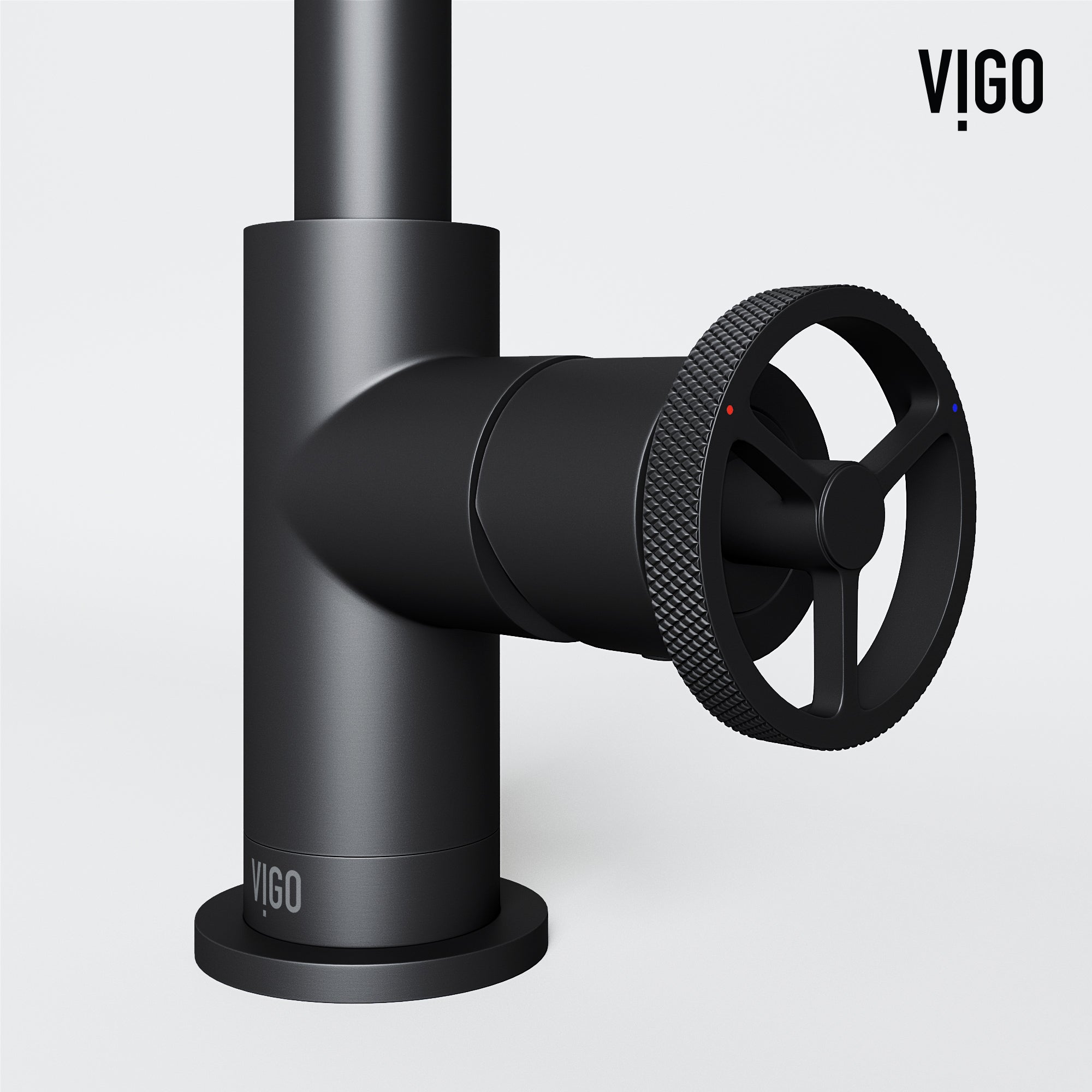 VIGO Cass 9" H Single Handle Single Hole Bathroom Faucet, Matte Black, Without Extras