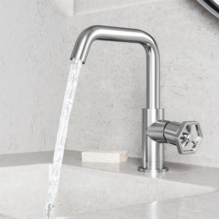 VIGO Ruxton 9" H Single Handle Single Hole Bathroom Faucet, Brushed Nickel, Without Extras