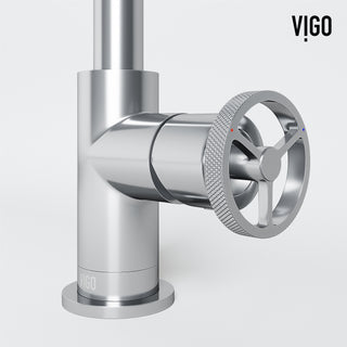 VIGO Cass 9" H Single Handle Single Hole Bathroom Faucet, Chrome, Without Extras