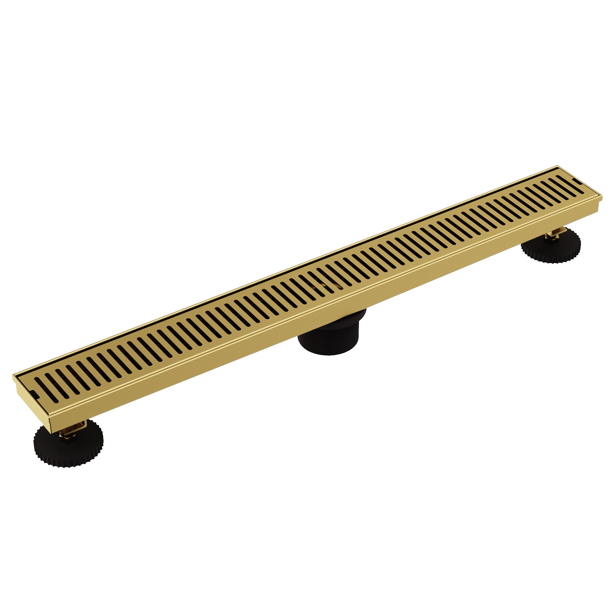 VIGO Elan Linear Shower Drain, Matte Brushed Gold, 24"