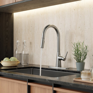 Modern Touchless Kitchen Faucet, Brushed Nickel