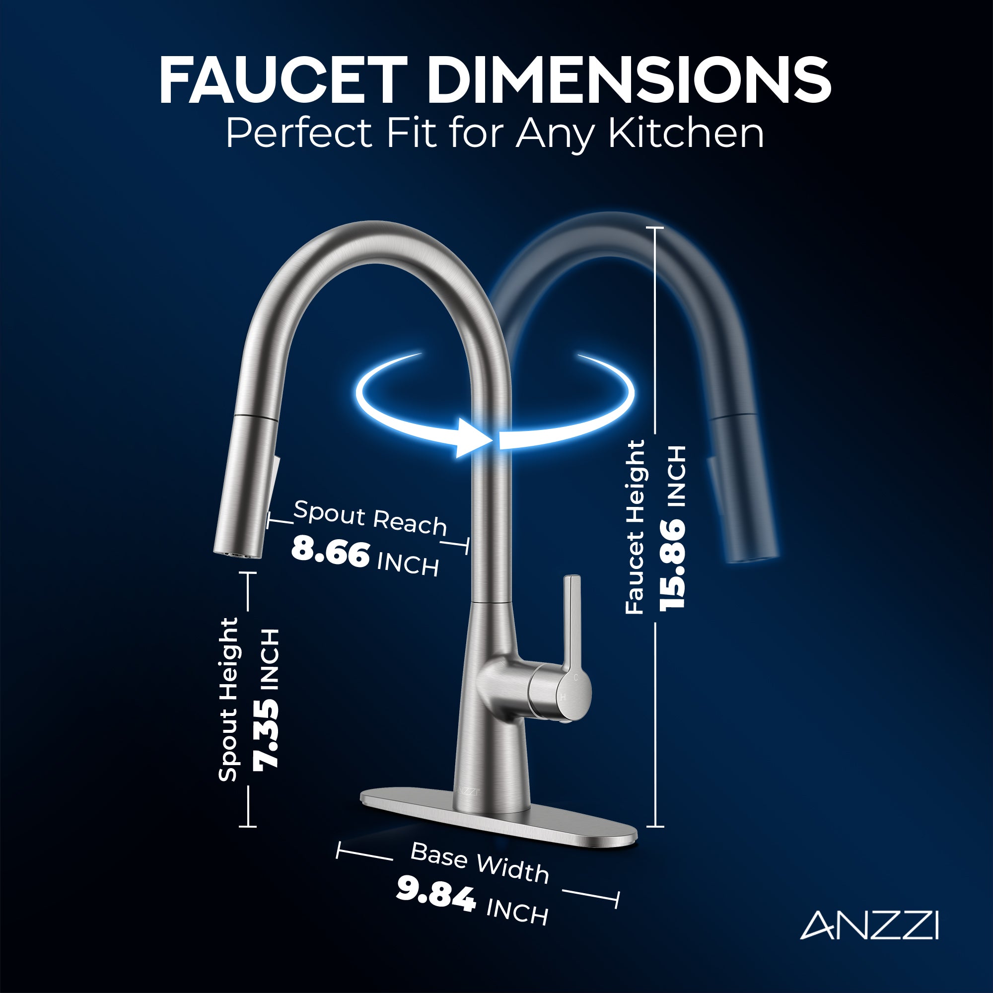 Modern Touchless Kitchen Faucet, Brushed Nickel