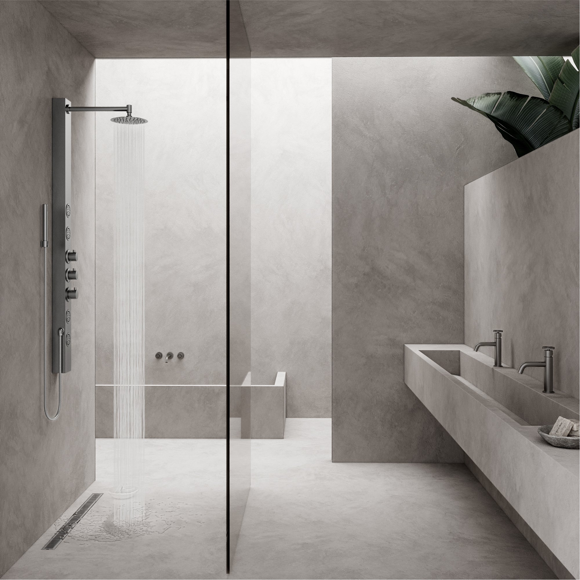 VIGO Elan Linear Shower Drain, Brushed Nickel, 36"