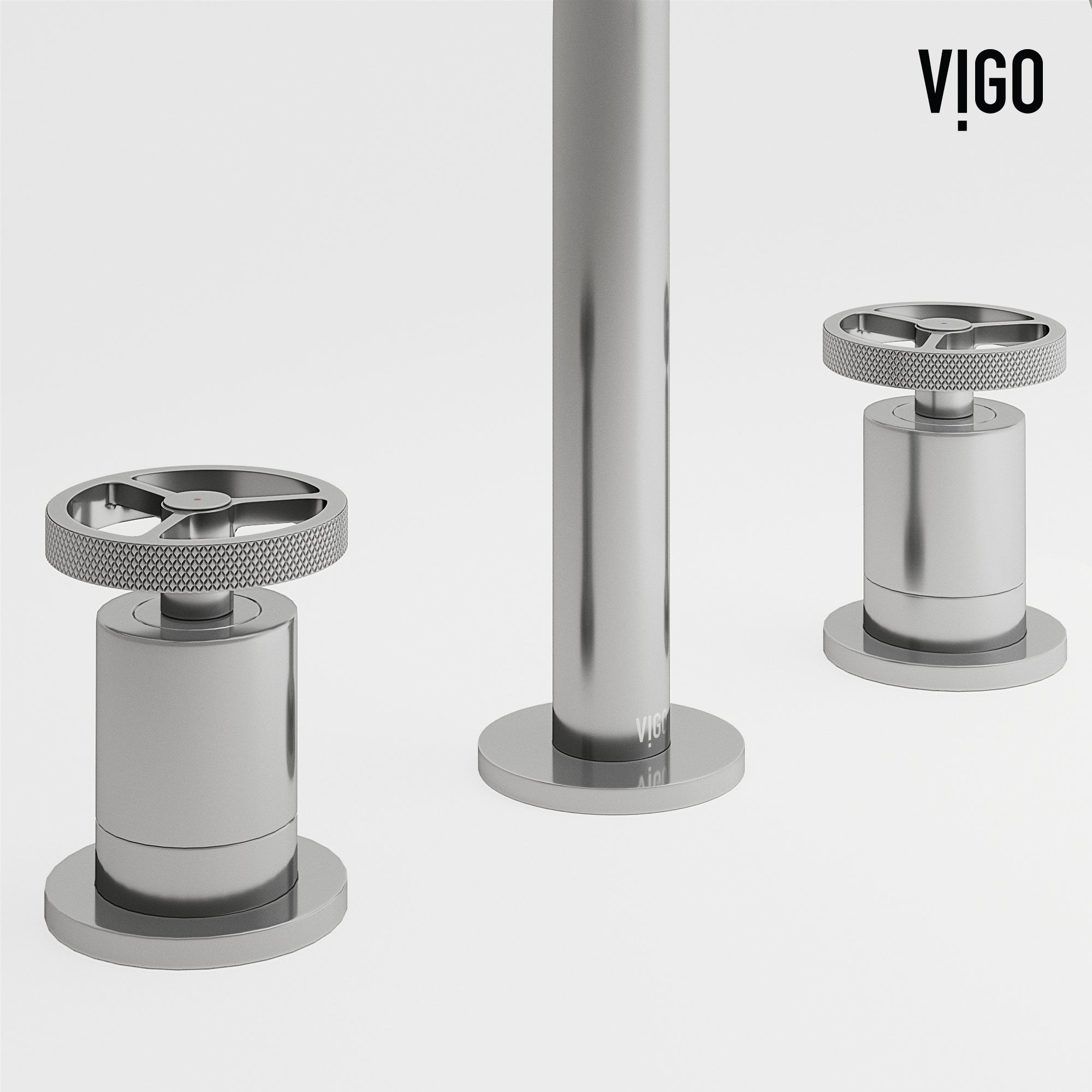 VIGO Cass 8" H 2-Handle Widespread Bathroom Faucet, Chrome