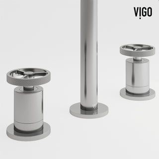 VIGO Cass 8" H 2-Handle Widespread Bathroom Faucet, Chrome