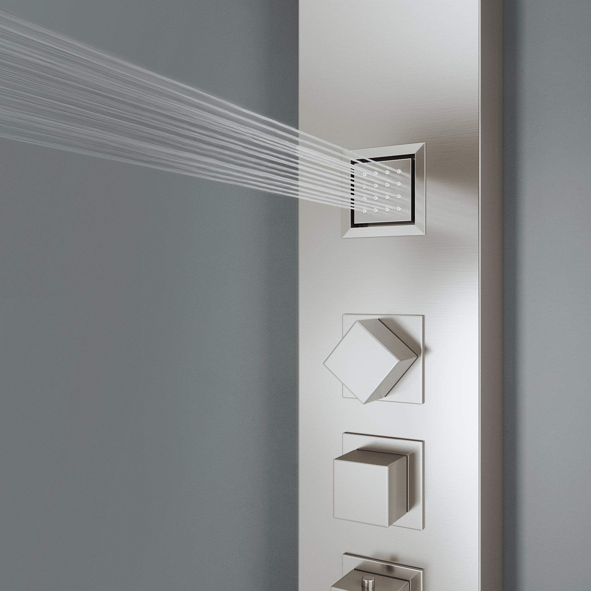 VIGO Rector 2-Jet Shower Panel with Shower Head, Stainless Steel