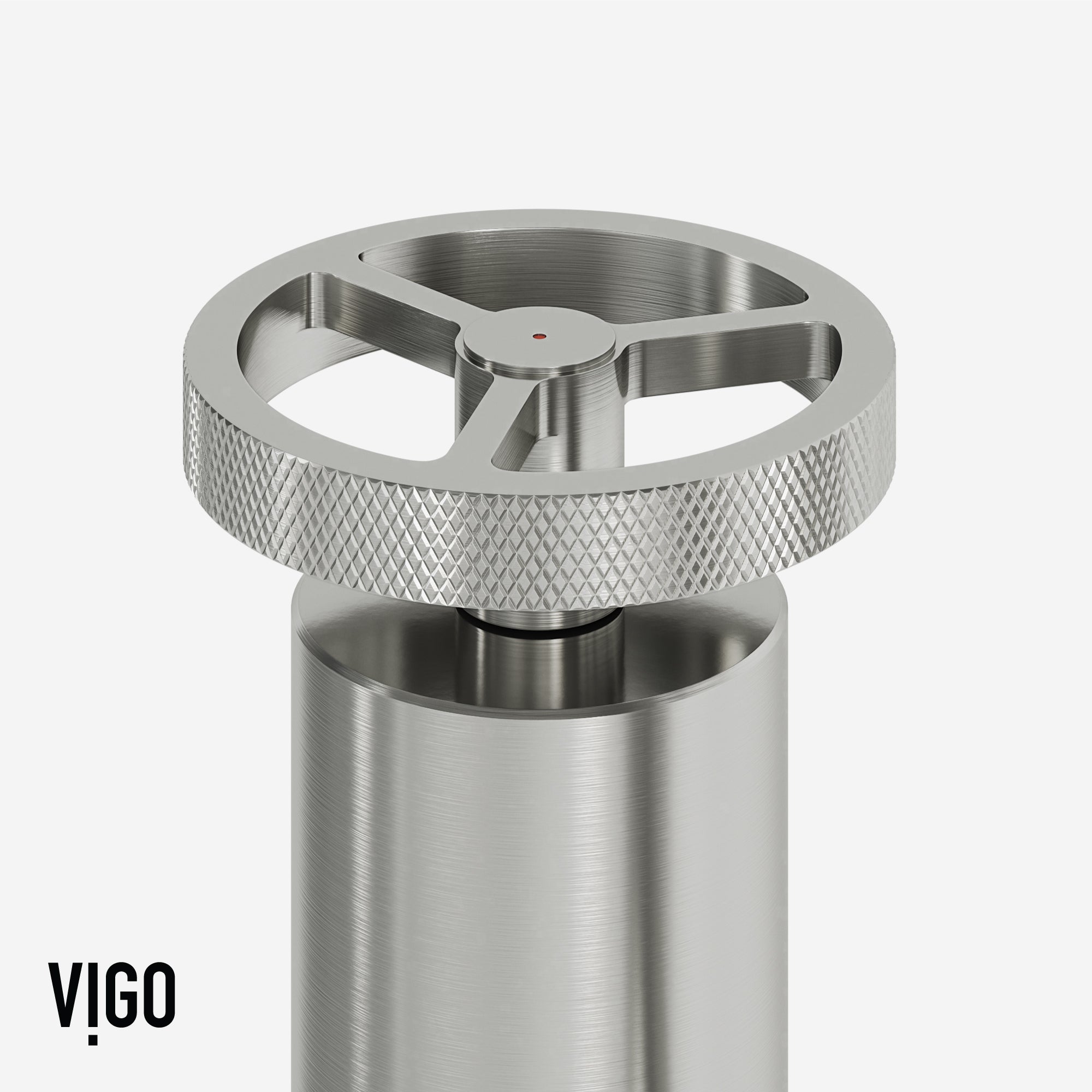 VIGO Cass 12" H 2-Handle Widespread Bridge Pull-Out Sprayer Kitchen Faucet, Stainless Steel