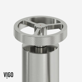 VIGO Cass 12" H 2-Handle Widespread Bridge Pull-Out Sprayer Kitchen Faucet, Stainless Steel