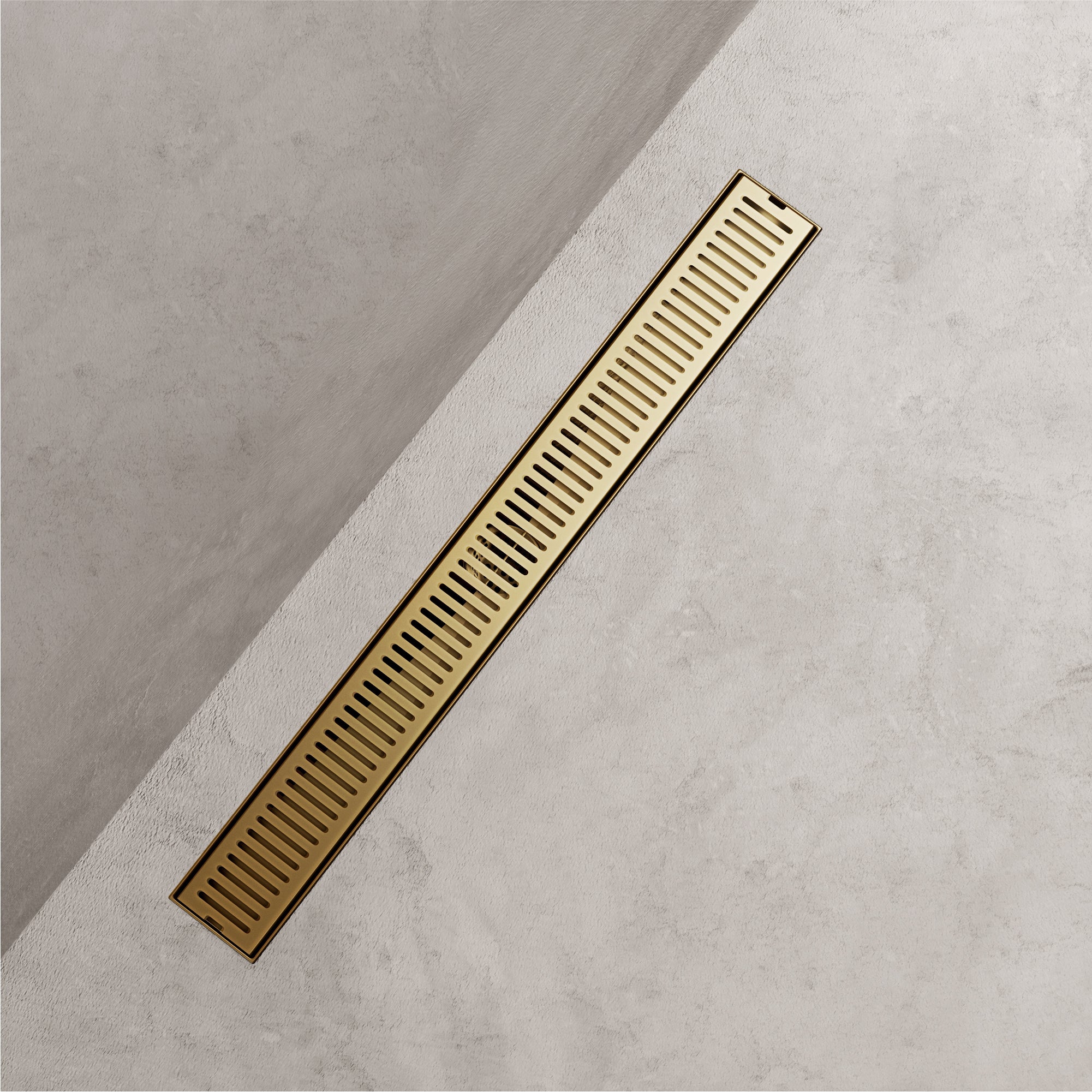 VIGO Elan Linear Shower Drain, Matte Brushed Gold, 24"