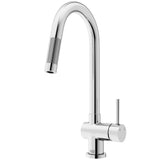 VIGO Gramercy 17" H Single Handle Pull-Down Sprayer Kitchen Faucet, Chrome, Touchless, Without Extras