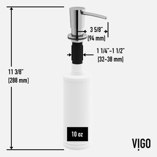 VIGO 10 oz. 1.5" W Kitchen Soap Dispenser in Chrome
