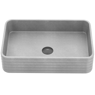 VIGO Cadman 21"L x 14"W x 5"H Concreto Stone Rectangular Bathroom Vessel Sink