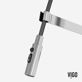 VIGO Edison Pro 20" H Single Handle Pull-Down Sprayer Kitchen Faucet, Chrome