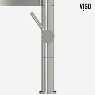 VIGO Edison Pro 20" H Single Handle Pull-Down Sprayer Kitchen Faucet, Stainless Steel