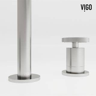 VIGO Cass 8" H 2-Handle Widespread Bathroom Faucet, Brushed Nickel