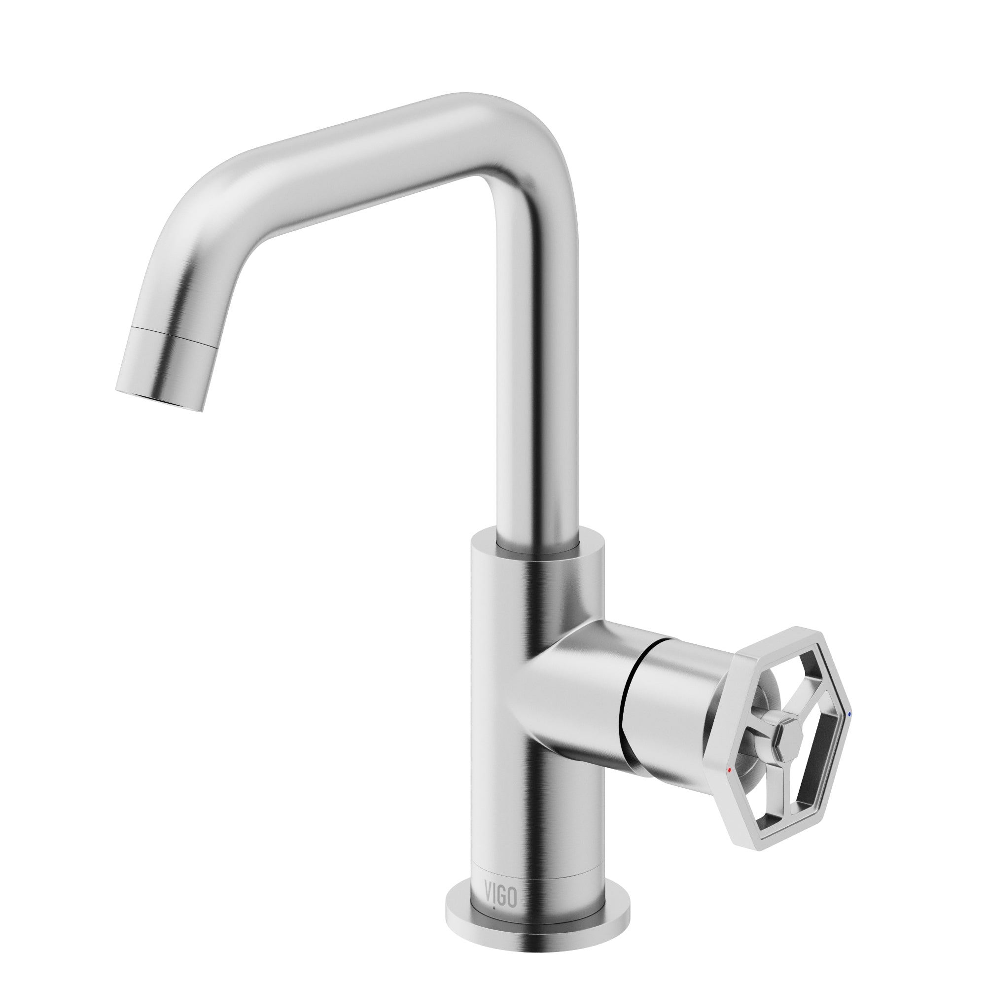 VIGO Ruxton 9" H Single Handle Single Hole Bathroom Faucet, Brushed Nickel, Without Extras