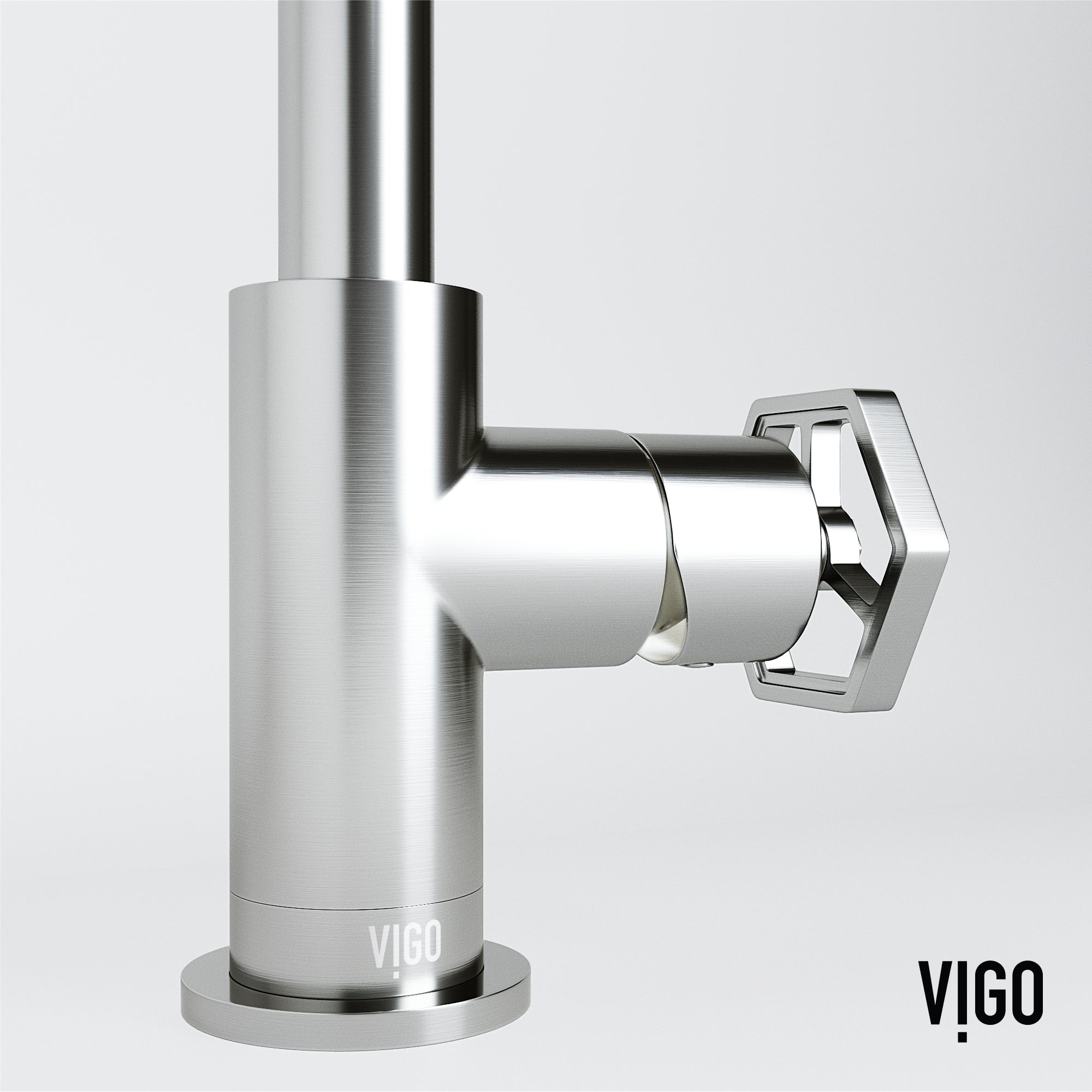 VIGO Ruxton 9" H Single Handle Single Hole Bathroom Faucet, Brushed Nickel, Without Extras