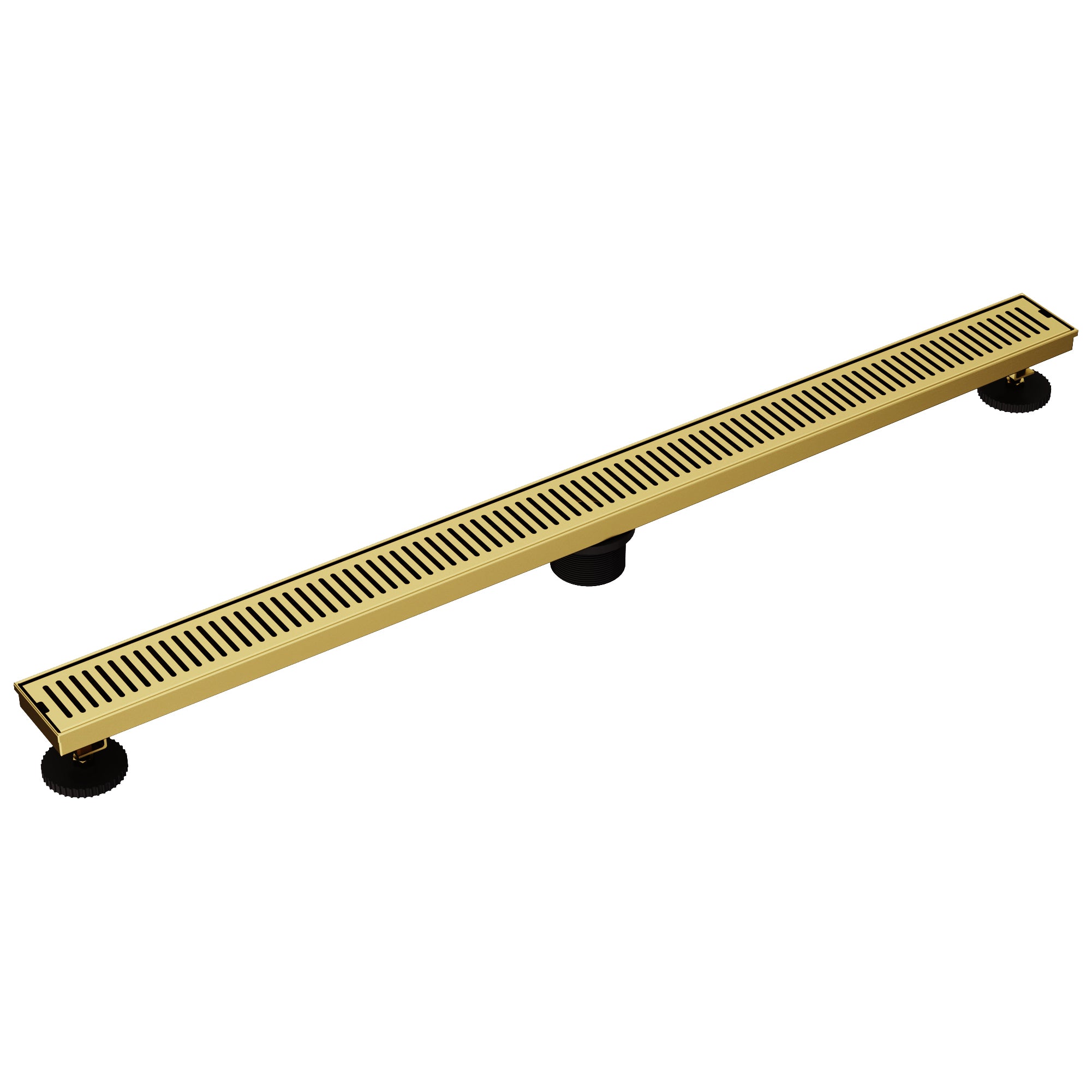 VIGO Elan Linear Shower Drain, Matte Brushed Gold, 36"