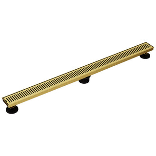 VIGO Elan Linear Shower Drain, Matte Brushed Gold, 36"