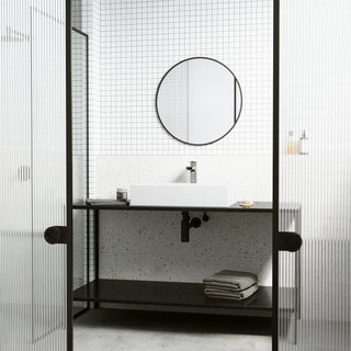 VIGO Starr 23"L x 15"W x 5"H Matte Stone Rectangular Bathroom Vessel Sink
