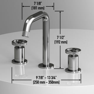 VIGO Cass 8" H 2-Handle Widespread Bathroom Faucet, Chrome