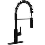 Touchless Pull-Down Faucet With Fan Sprayer, Matte Black