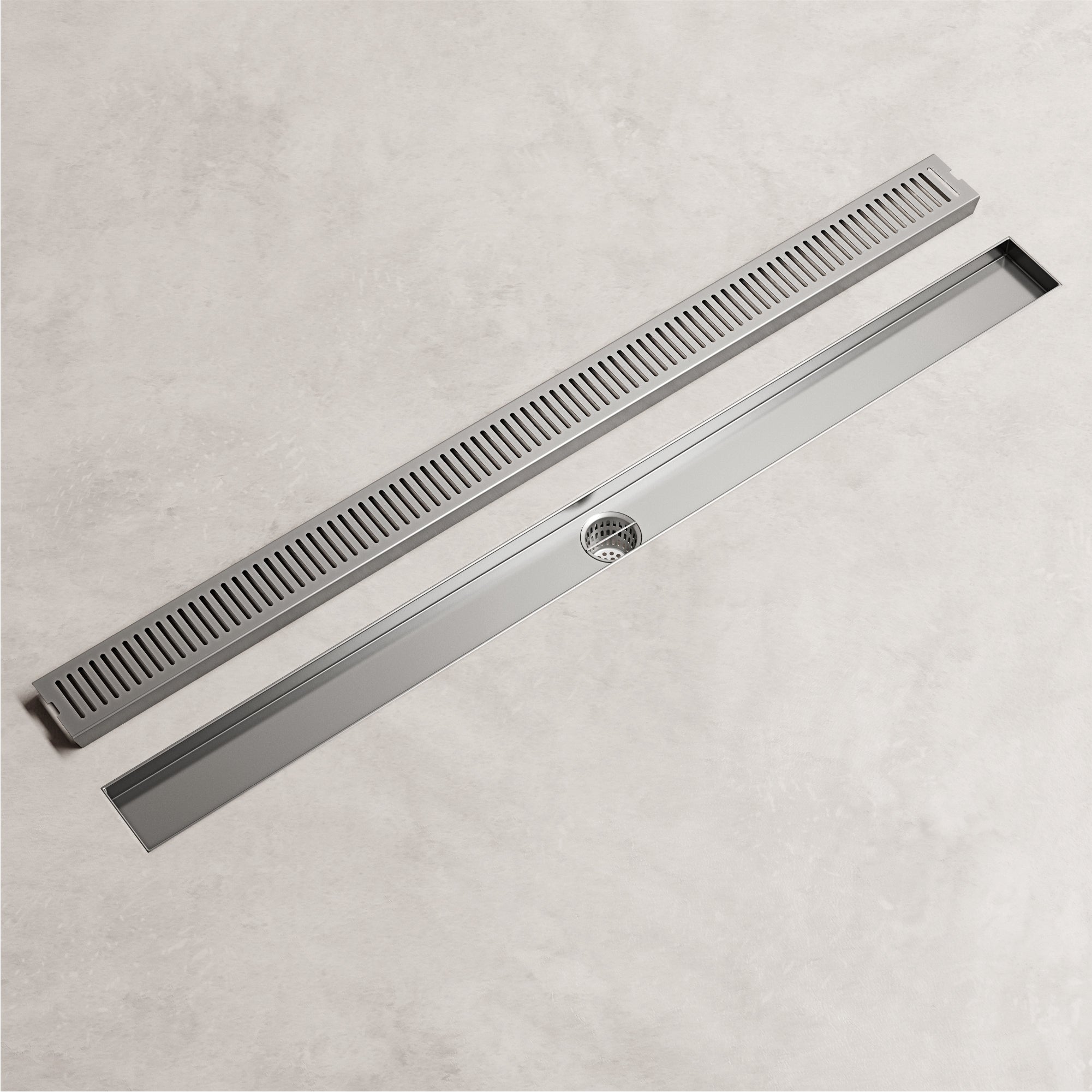 VIGO Elan Linear Shower Drain, Brushed Nickel, 36"