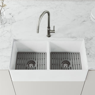 VIGO Bristol 19" H Single Handle Pull-Down Sprayer Kitchen Faucet, Stainless Steel, Without Extras