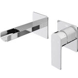 VIGO Atticus 5" H Single Handle Wall Mount Bathroom Faucet, Chrome