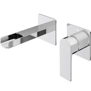 VIGO Atticus 5" H Single Handle Wall Mount Bathroom Faucet, Chrome